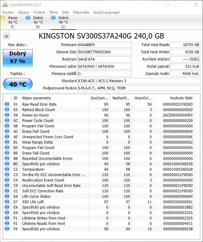 Jak zjistit stav SSD?
